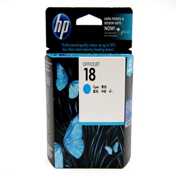 HP 18 Cyan Original Ink Cartridge (C4937A)