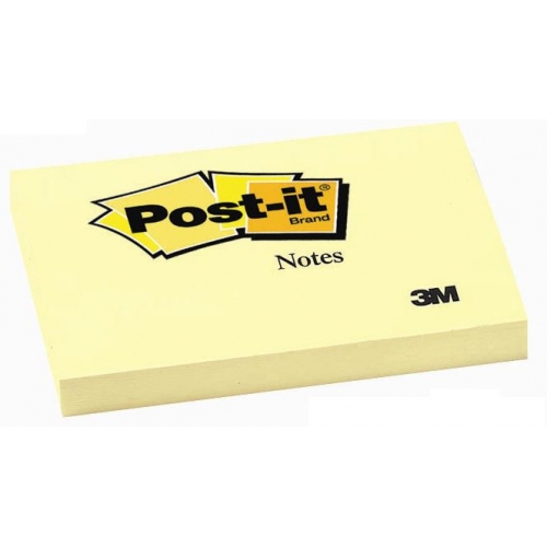 3M 657 Post it Notes 3"x4" Yellow