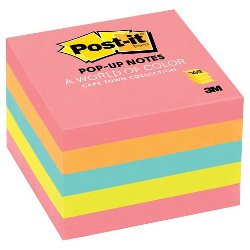Post-It® Pop-up Notes, 3" x 3", 5pk - Neon