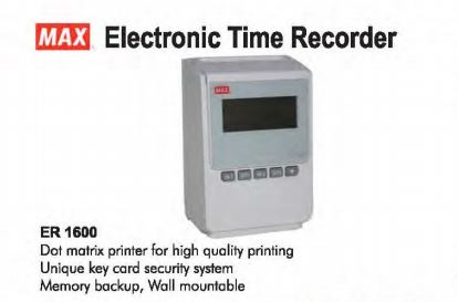 Max Electronic Time Record ER 1600