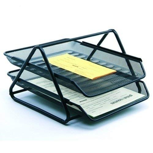Wiremesh Metal Document Desk Tray 2 Layers